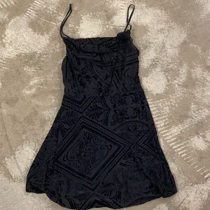 Urban Outfitters Black Patterned Mini Dress